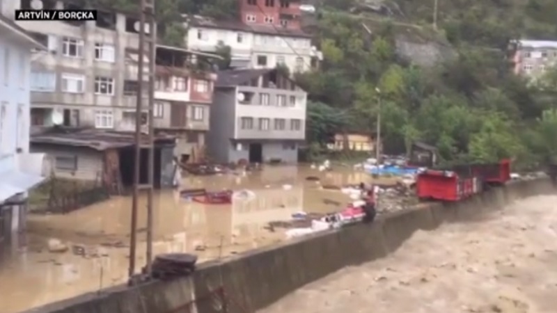Artvin Borçka'da sel baskını