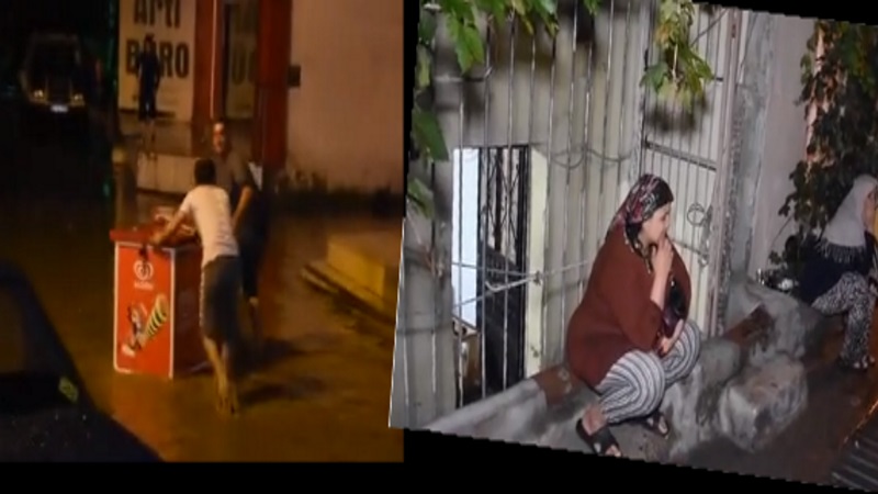 Gece yağan yağmur su taşkınlarına sebep oldu