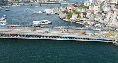 GALATA KÖPRÜSÜ'NDE 1. ETAP ÇALIŞMALARI TAMAMLANDI