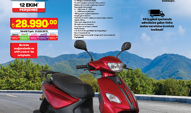A101’de 12 Ekim Günü Benzinli Moped Satışa Sunuluyor