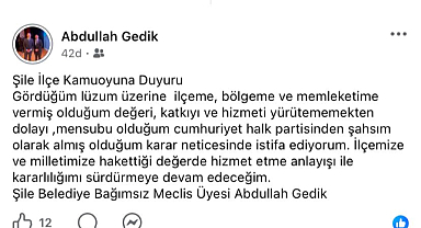 ŞİLE SİYASETİNDE DEPREM! CHP'DE İSTİFA DALGASI BÜYÜYOR, BELEDİYE MECLİSİ'NDE DENGELER DEĞİŞİYOR