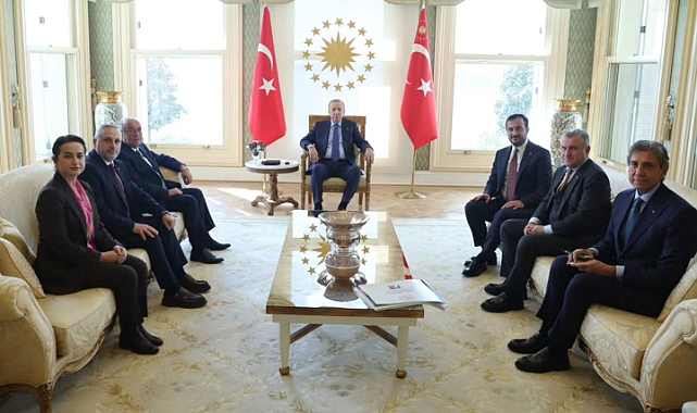 Cumhurbaşkanı Erdoğan, Şile heyetini Vahdettin Köşkü’nde kabul etti